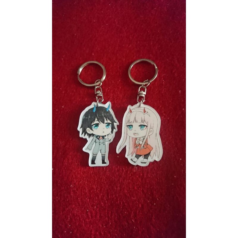 [2pcs] Gantungan Kunci Couple Darling In The Franxx Zero Two x Hiro Keychain