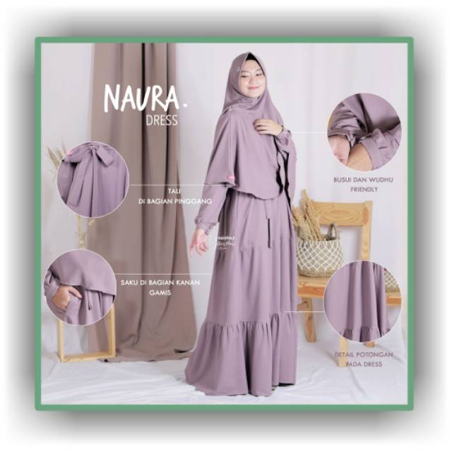 Gamis Syantik NAURA DRESS by Naisha