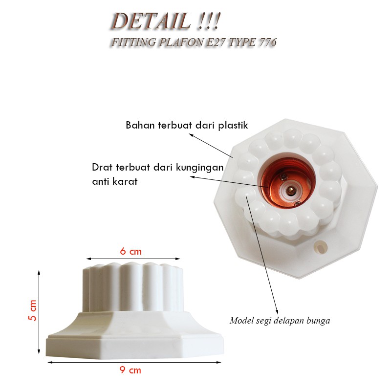 FITING PLAFON JM-776 JIAMEI