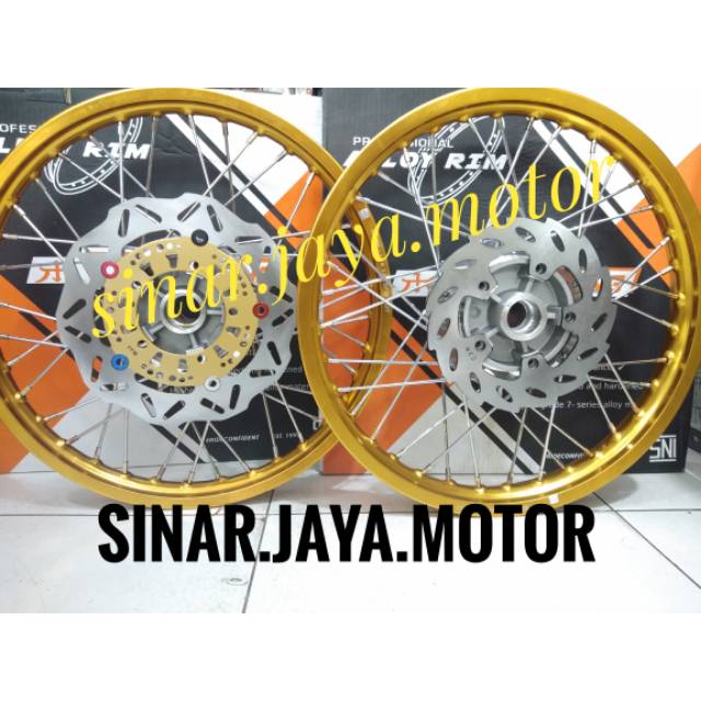 Velg TK paketan ninja r ninja rr ring 17 sepaket  plus cakram depan belakang breket cakram