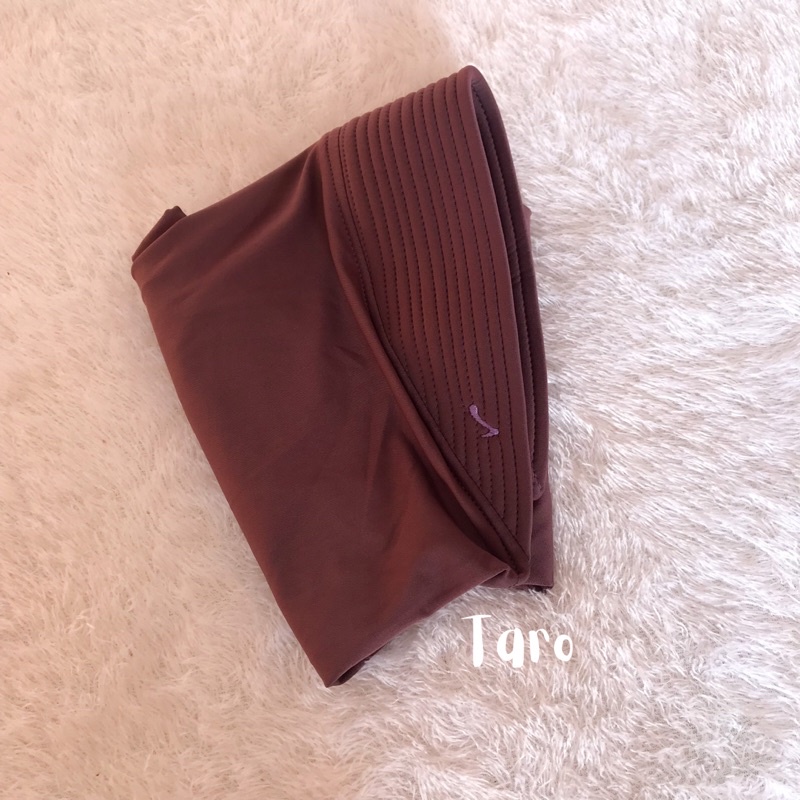 Bergo Hamidah Jilbab Jersey Menutup Dada Kerudung Olahraga Instan Premium-Taro