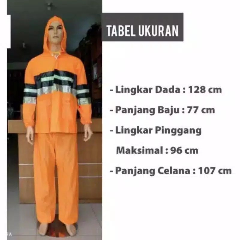 Jas Hujan Proyek Elmondo916 Flash Jumbo Jas Hujan Orange Jas Hujan murah Jas Hujan Jumbo Murah