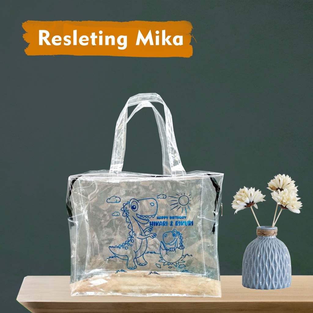 

TAS MIKA SOUVENIR CUSTOM / TAS FULL MIKA KOMBINASI SABLON WARNA SUPER CANTIK