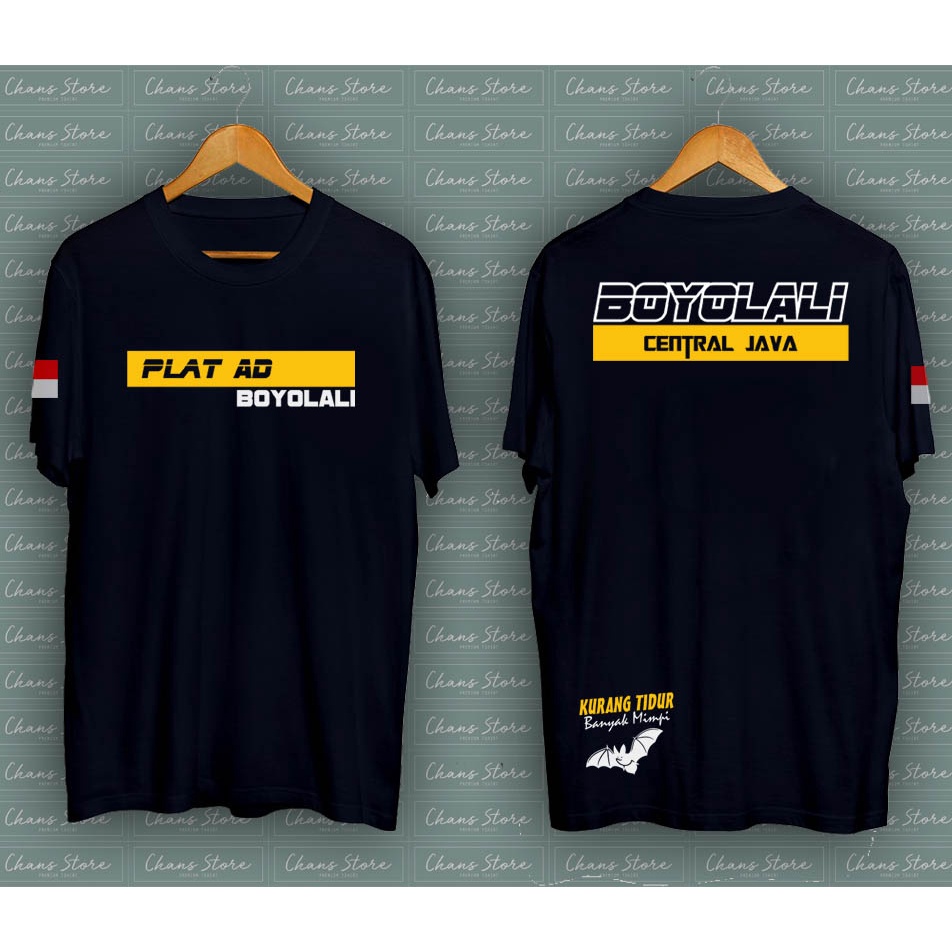 Kaos Plat AD Boyolali Klaten Wonogiri Sukoharjo Surakarta Karanganyar Sragen Tshirt jawa tengah