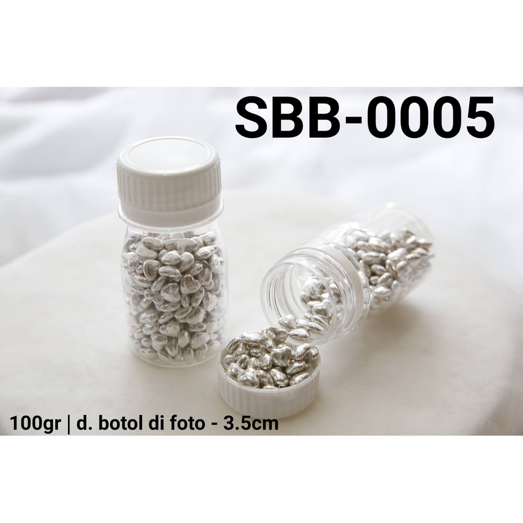 

SBB-0005 YBB Sprinkles sprinkel hati silver perak 100gr 100gram