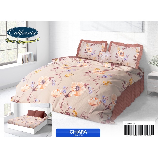 ❤ IJN ❤ Bedcover California King Rumbai Ukuran 180x200 cm Katun Selembut Sutra Kualitas Premium