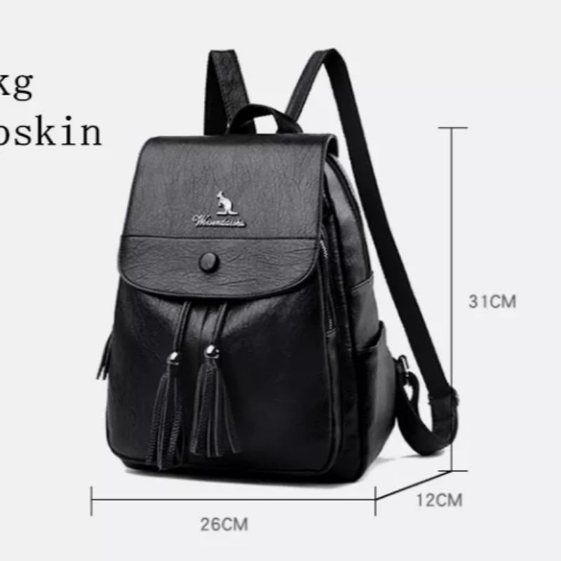 Rhatu.id - SHINTA - Tas Ransel Cewek, Hitam, Abu, Ping