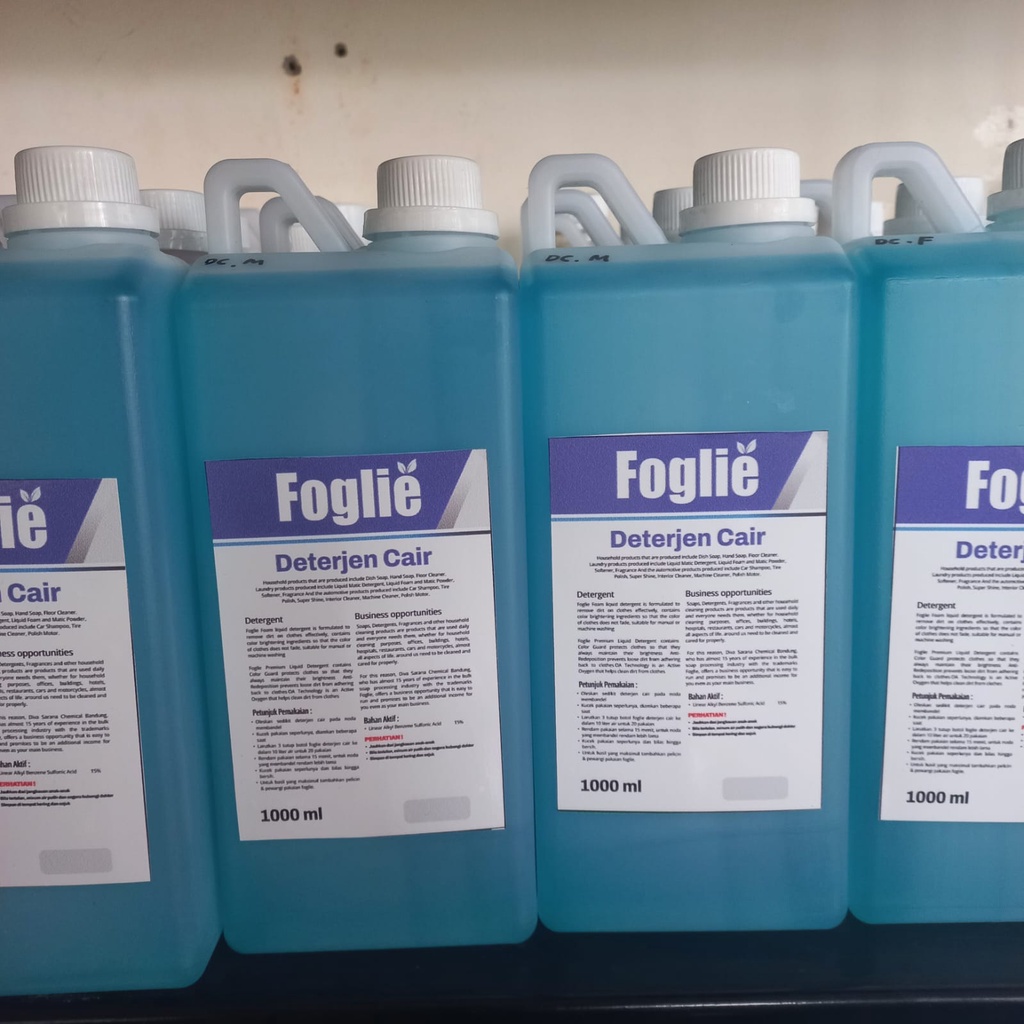 Deterjen Cair Laundry PREMIUM foam Liquid Detergent FOGLIE 1 Liter | Go Send Bandung / COD