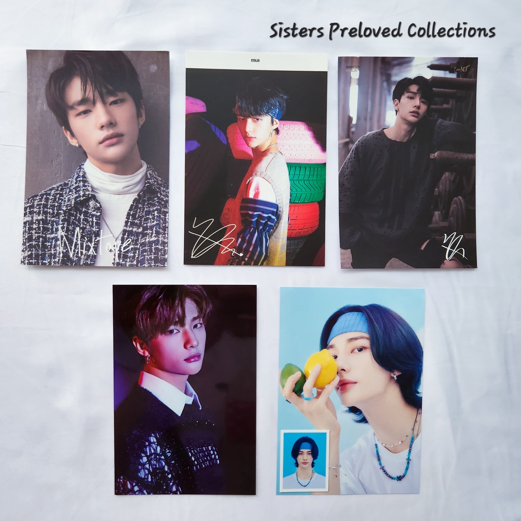 Stray Kids Hyunjin Postcard Mixtape Album, I Am Who, I Am Not, Cle 2 Yellow Wood, Fankit / Fanship G