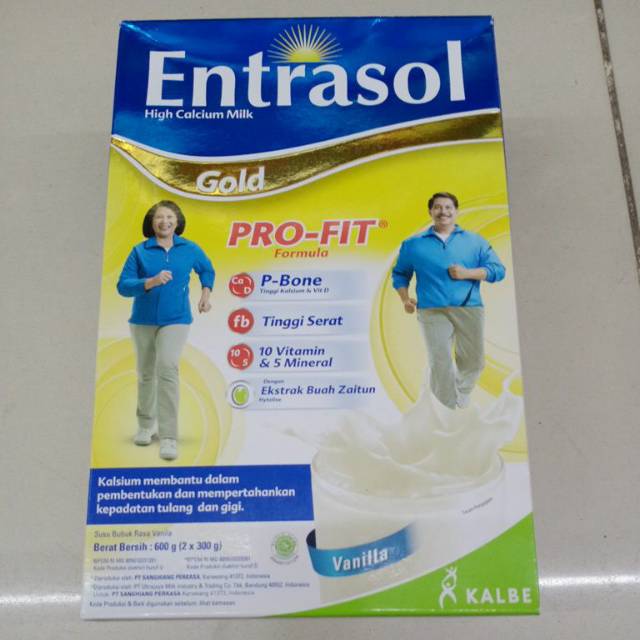 

Entrasol gold 600gr vanila dan coklat