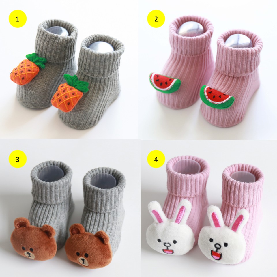 Kaos Kaki Bayi Anti Slip / Kaus Kaki Bayi / Kaos Kaki Anak (K001)