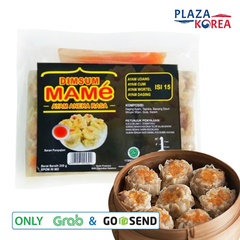 

DIMSUM MAME AYAM ANEKA RASA UDANG,CUMI,WORTEL,DAGING 250gr isi 15pcs