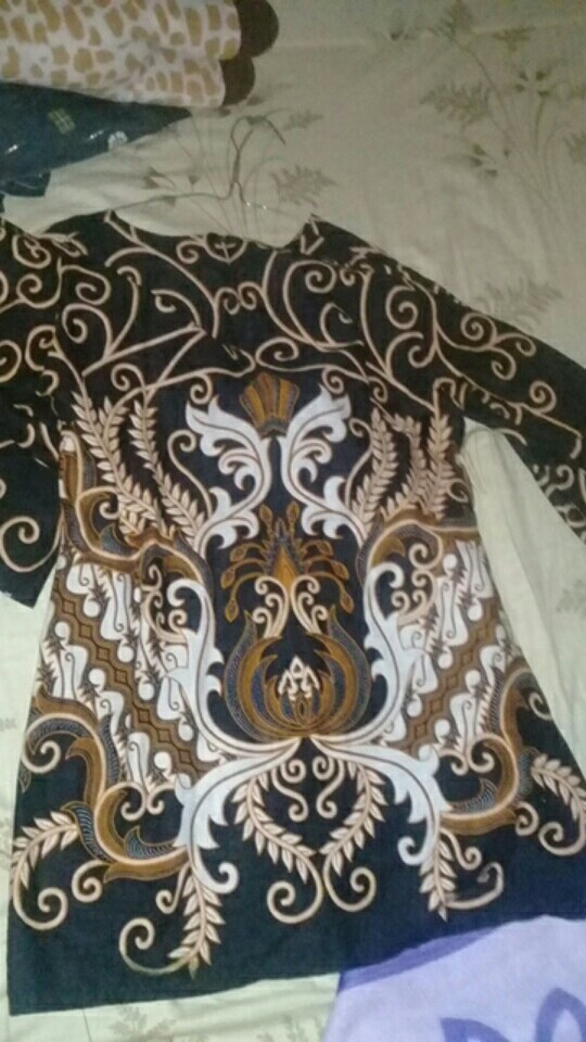 Batik Couple Keluarga Sania Ruffle Ori Ndoro Jowi Dnt Motif Kujang Putih