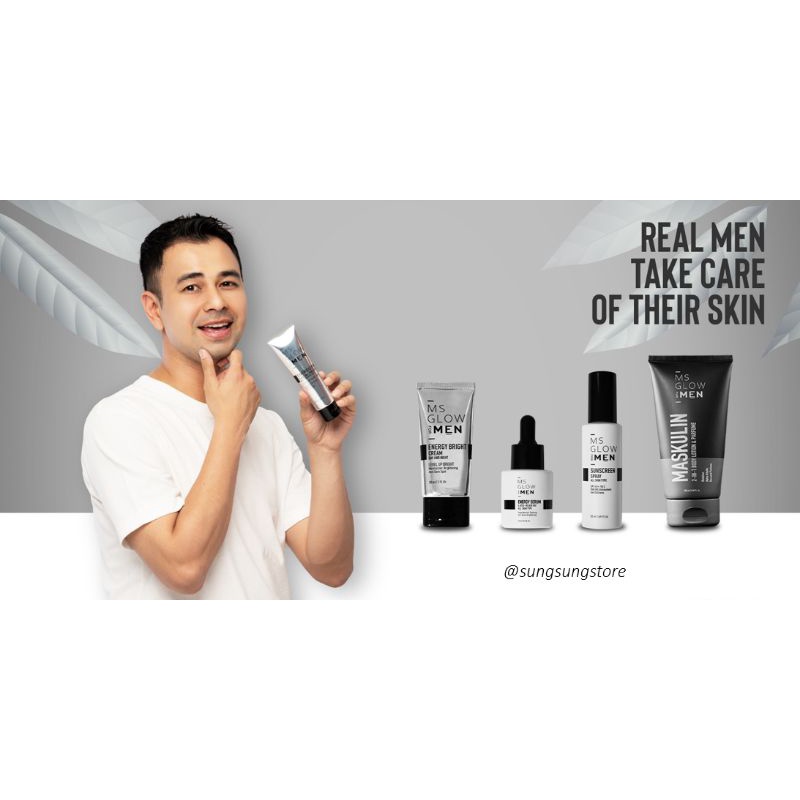 MS GLOW FOR MEN Skincare Pria Paket Perawatan Wajah Original