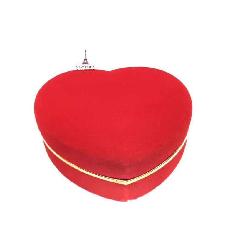 Kotak Perhiasan Bludru / Tempat Set Kotak Perhiasan Hantaran / Kotak Bludru Bentuk Hati