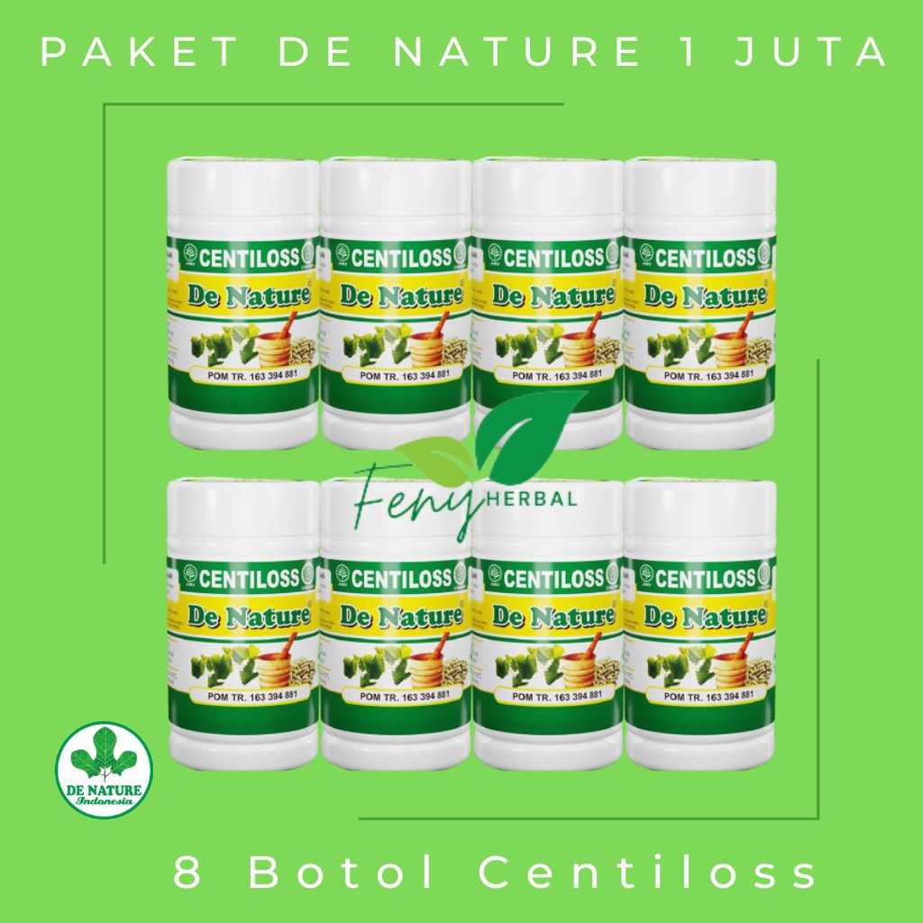 Paket Reseller | Paket Usaha Obat Herbal | Paket De Nature 1 Juta | 8 Botol Centiloss Original