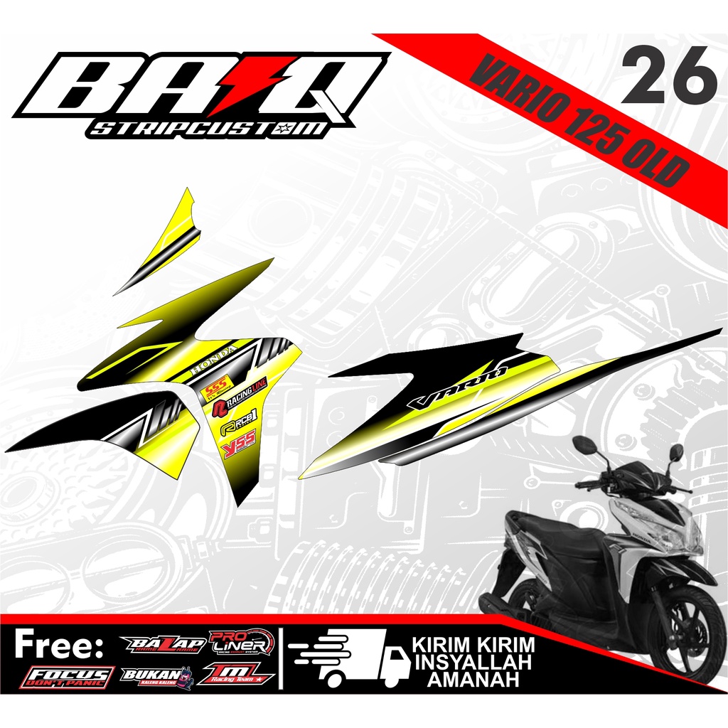 STRIPING HONDA VARIO 125 OLD CUSTOM RACING VARIASI 26