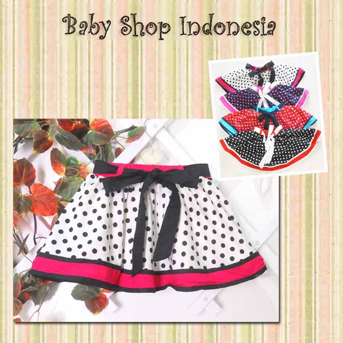 Rok Anak Rok Klok Bawahan Rok Anak Bawahan Anak Polkadot Circle Skirt