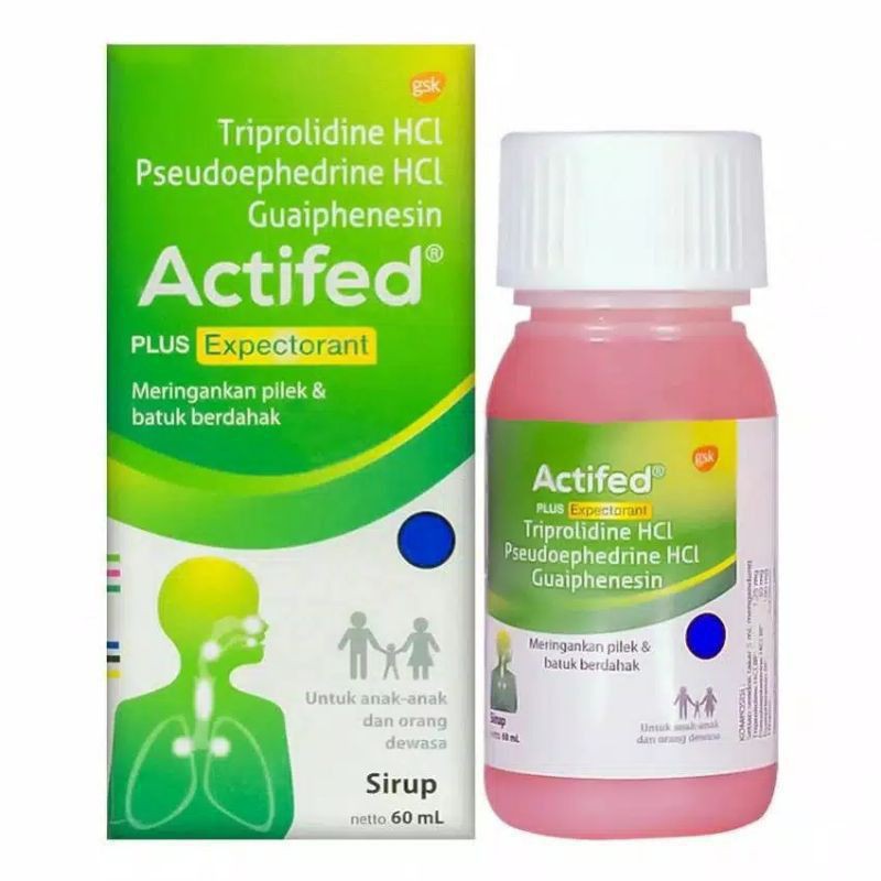 ACTIFED MERAH 60 ML &amp; ACTIFED HIJAU 60 ML