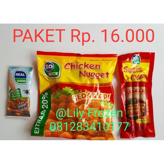 

paket nugget dan sosis