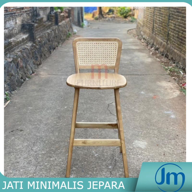 kursi bar cafe jati rotan furniture mebel jepara