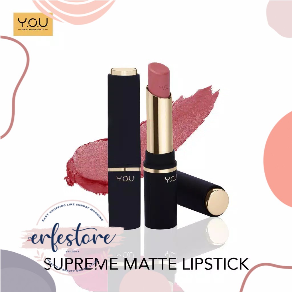 YOU Supreme Matte Lipstick 3.2 g [ Extra Soft Texture and Long-lasting ]