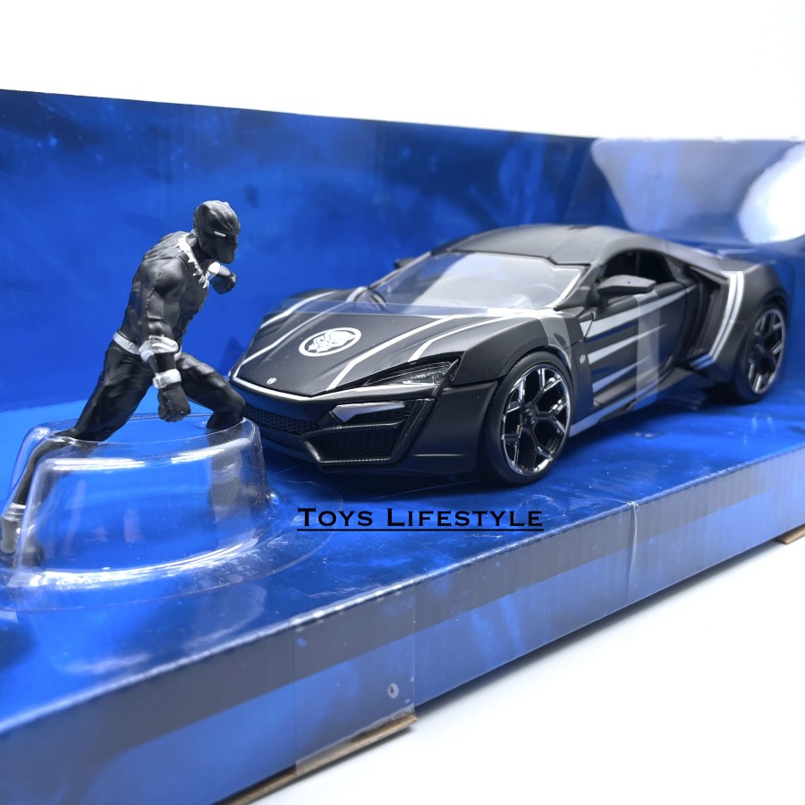 Mobil Jada Diecast Black Panther Lykan Hypersport Skala 1:24