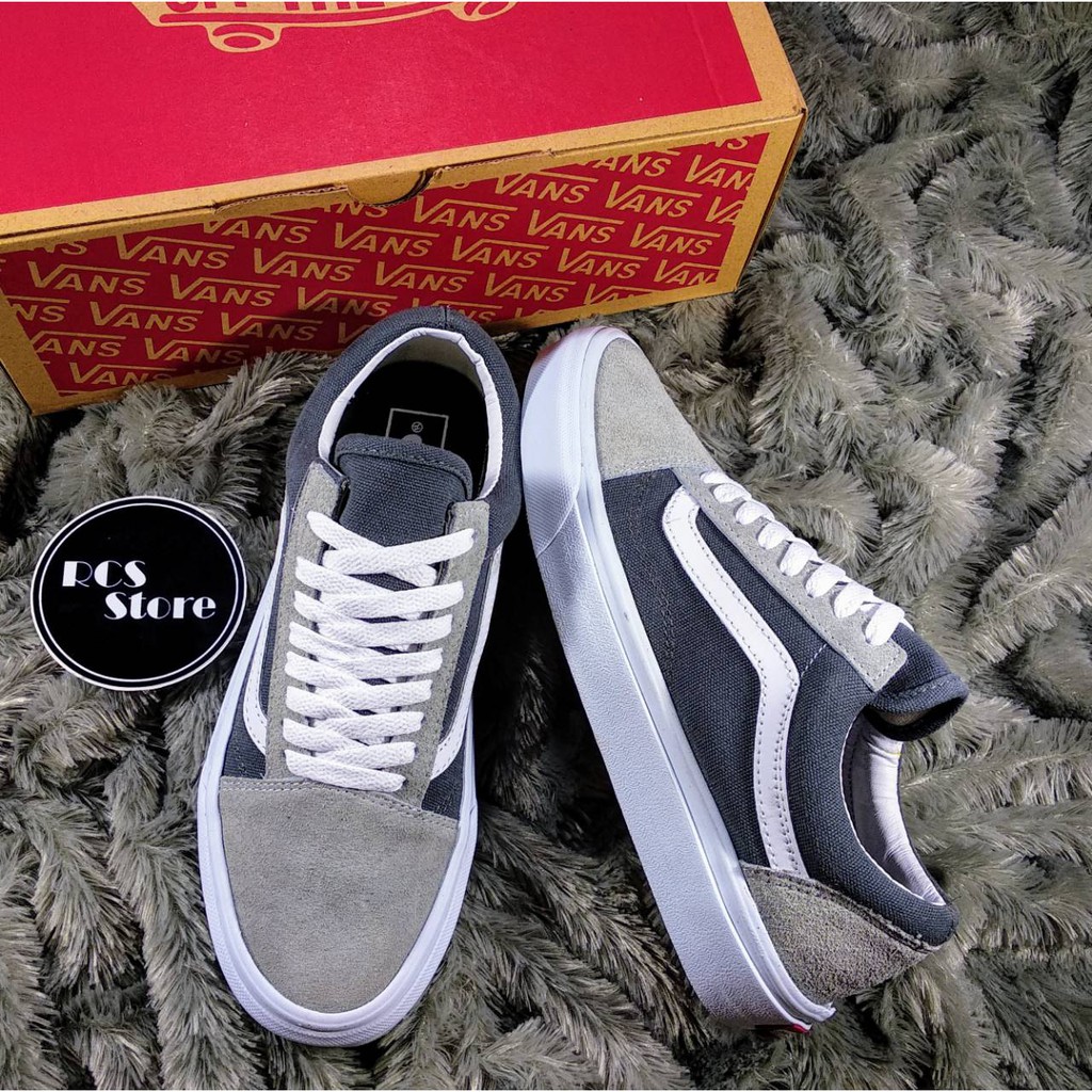 dark gray vans old skool