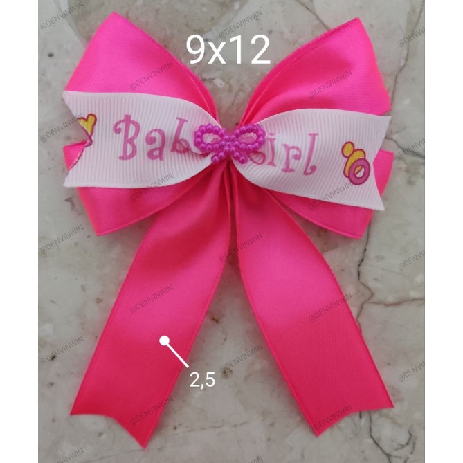 

Pita Hias Baby Girl Satin Pink