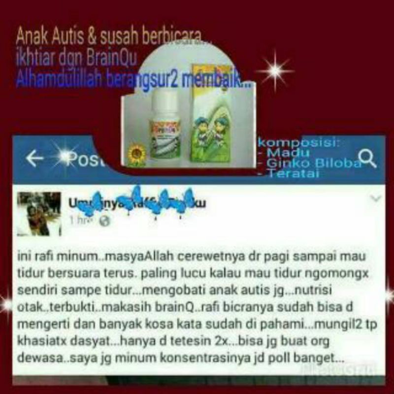 Madu Brainqu Nutrisi Otak Tumbuh kembang Anak