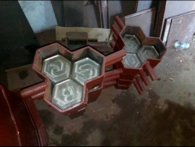 Cetakan paving 3 berlian / trihexagonal alat cetak paving 3 berlian / trihexagonal