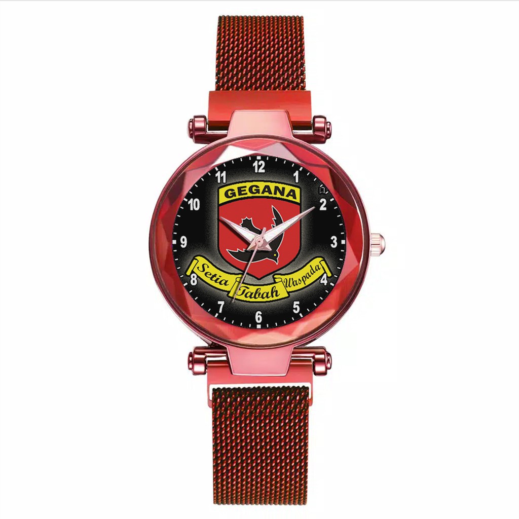 Jam Tangan Wanita Custom - LOGO GEGANA Free Box &amp; Batre Cadangan