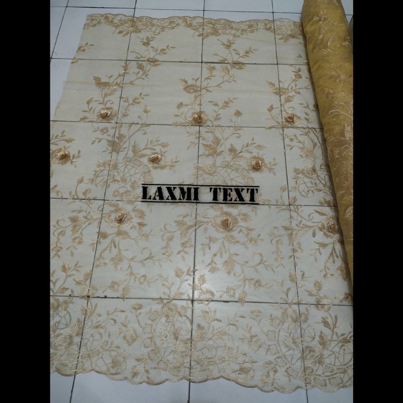 kain tile 3d / bahan tulle 3d/ TERBARU