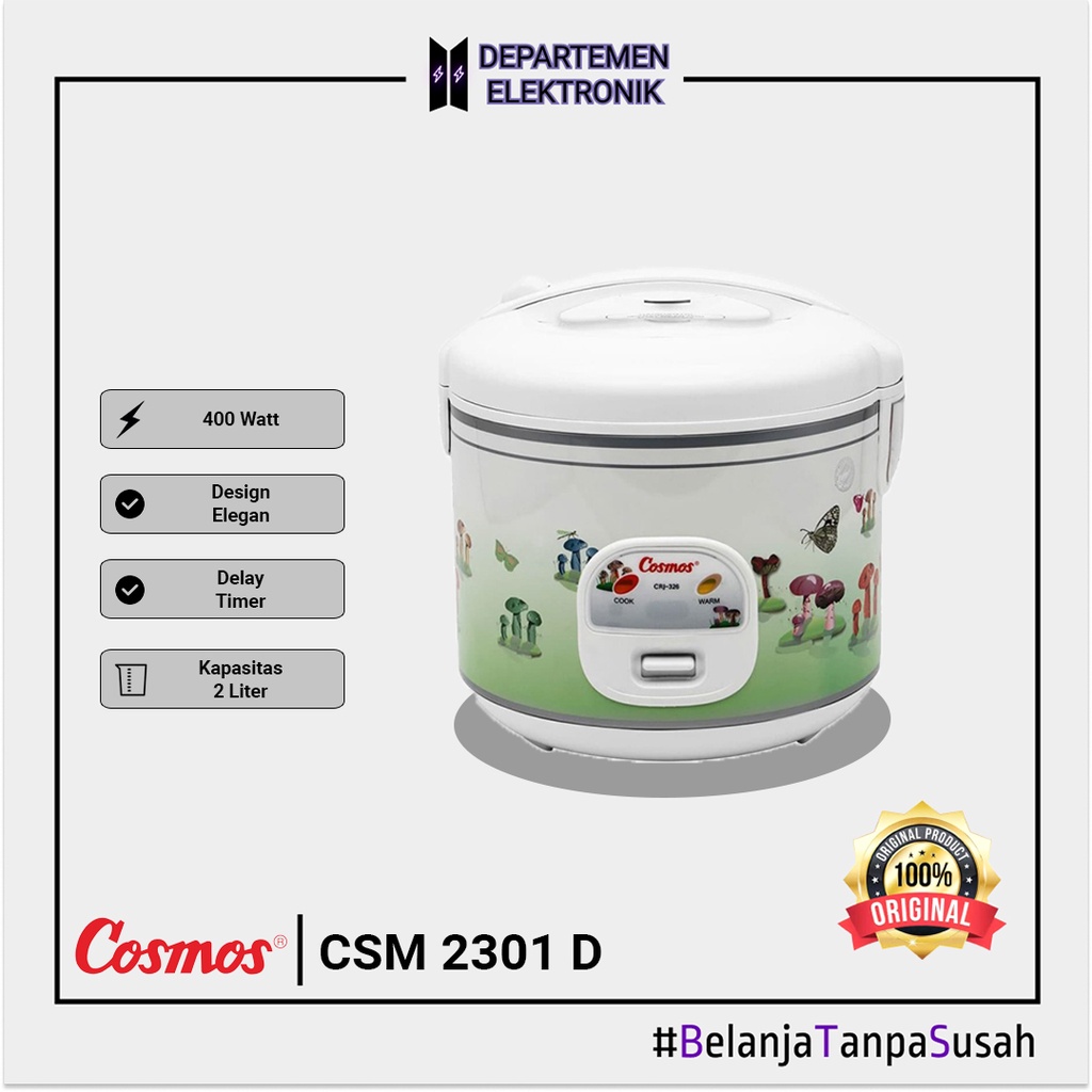 Cosmos – Digital Rice Cooker 2 L CRJ 2301 D MURAH BANGET / GARANSI RESMI