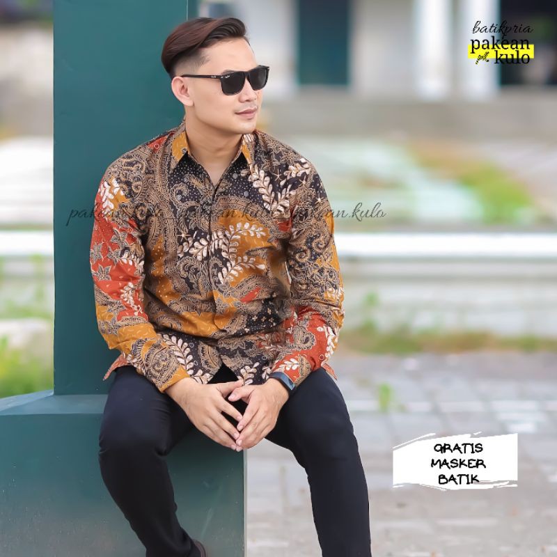 Batik Premium Pria Slimfit 01 || Motif Dirgantara