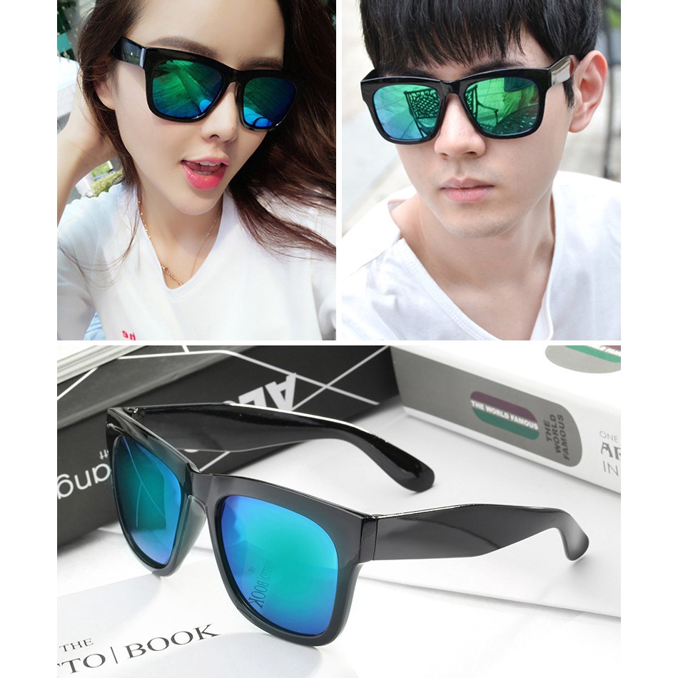 ✨Bayar Di Tempat✨Women Men Vintage Retro Glasses Unisex Fashion Aviator Mirror Lens Sunglasses-7