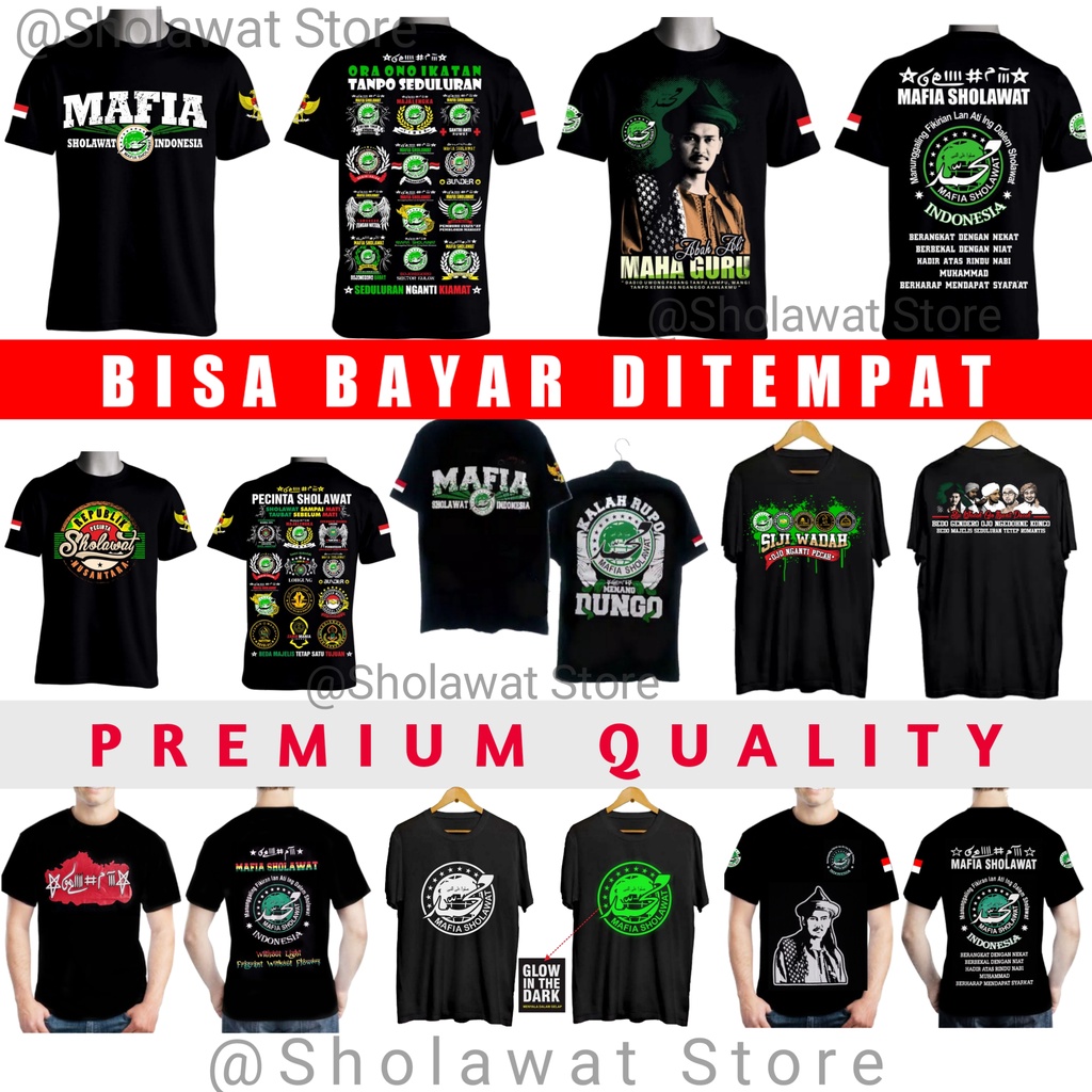 [BEST SELLER] KAOS MAFIA SHOLAWAT/KAOS MAFISH/KOAS MAFIA SHOLAWAT NUSANTARA INDONESIA/KAOS MAFIA/KAO