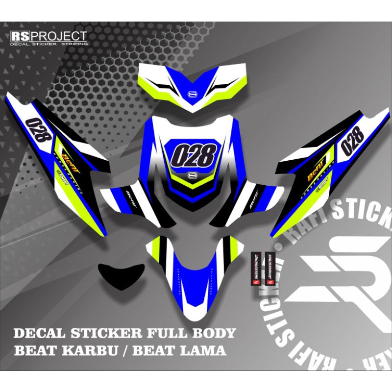 DECAL STIKER VARIASI BEAT KARBU / BEAT LAMA CUSTOM FULL BODY