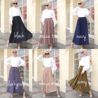 Pleats skirt 20 Warna TERLENGKAP ROK PLISKET PREMIUM Pleats skirt 20 Warna TERLENGKAP ROK PLISKET PREMIUM