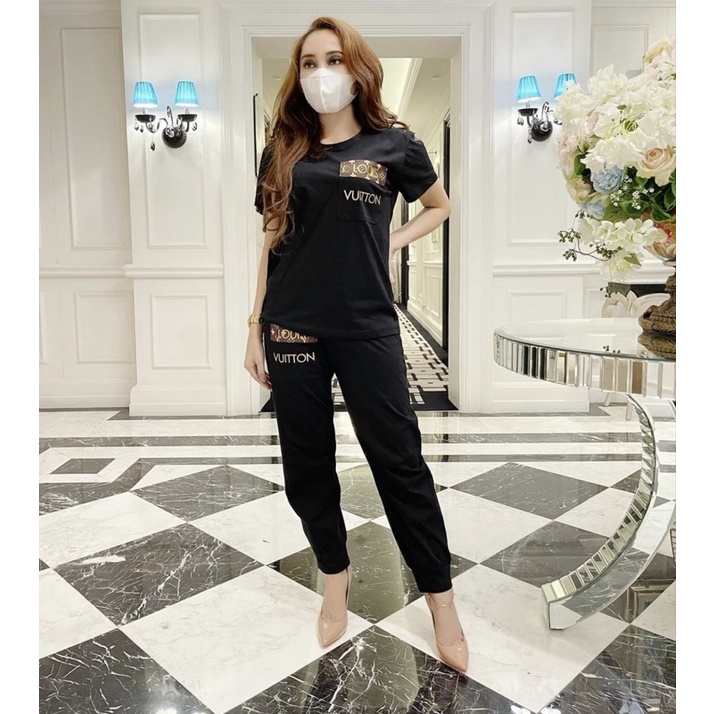 LV Manhattan Set Black / One Set Wanita