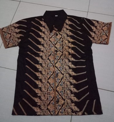 Couple Batik Asmara Linggar 7 Batik Couple Pekalongan Motif Modang Coklat Katun Premium Ori Bcp