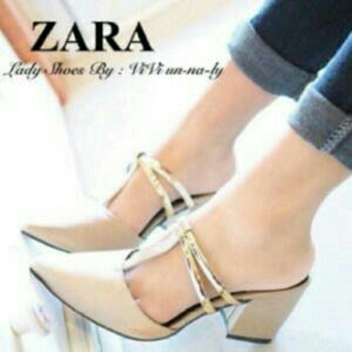 Sepatu Wanita Sepatukantor Heelswanita Sepatuheels Sepatu Big H B29J4  Heels Hak Tahu Zara Classi