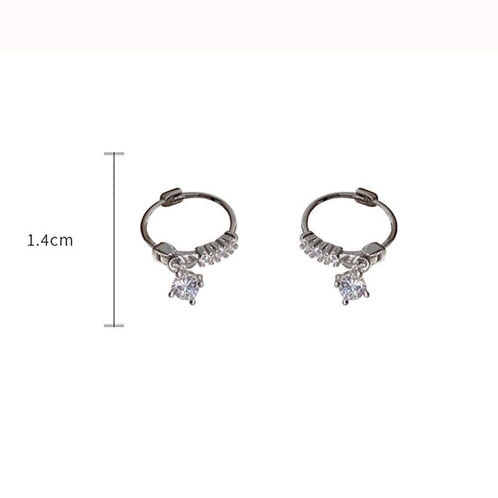 Needway Zirkon Anting Hoop Kepribadian Kreatif Lucu Pesta Wanita Korea Fashion Perhiasan