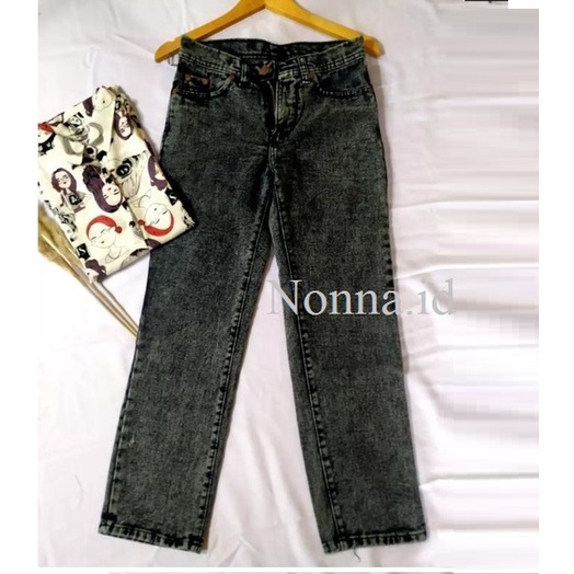 CELANA JEANS WANITA SNOW  BLUE SNOW BLACK BERKUALITAS