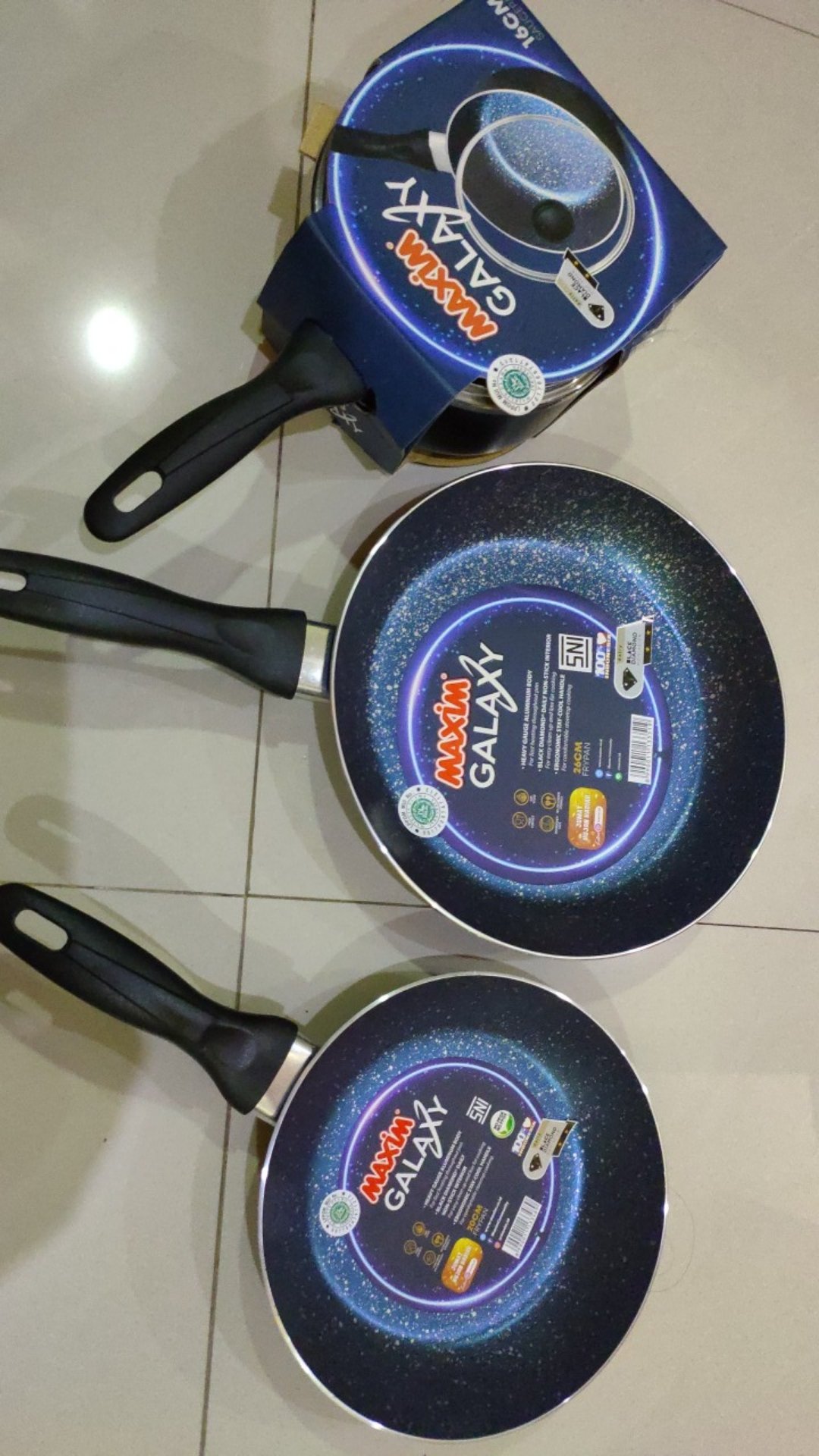 Maxim Galaxy Fry Pan Teflon ( Size 12cm - 26cm )