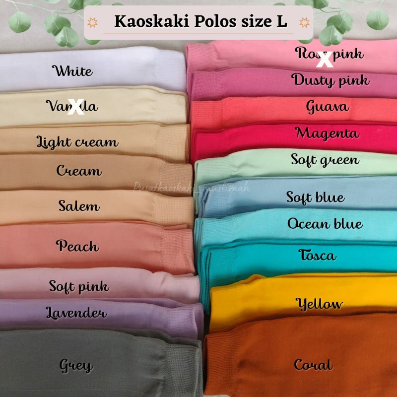 ECER KAOS KAKI POLOS SIZE L