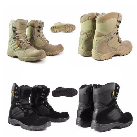 SEPATU SEPTI TACTYCAL GURUN DLT CORDURA USA TRACKING UJUNG BESI ORIGINAL KULIT SUEDE