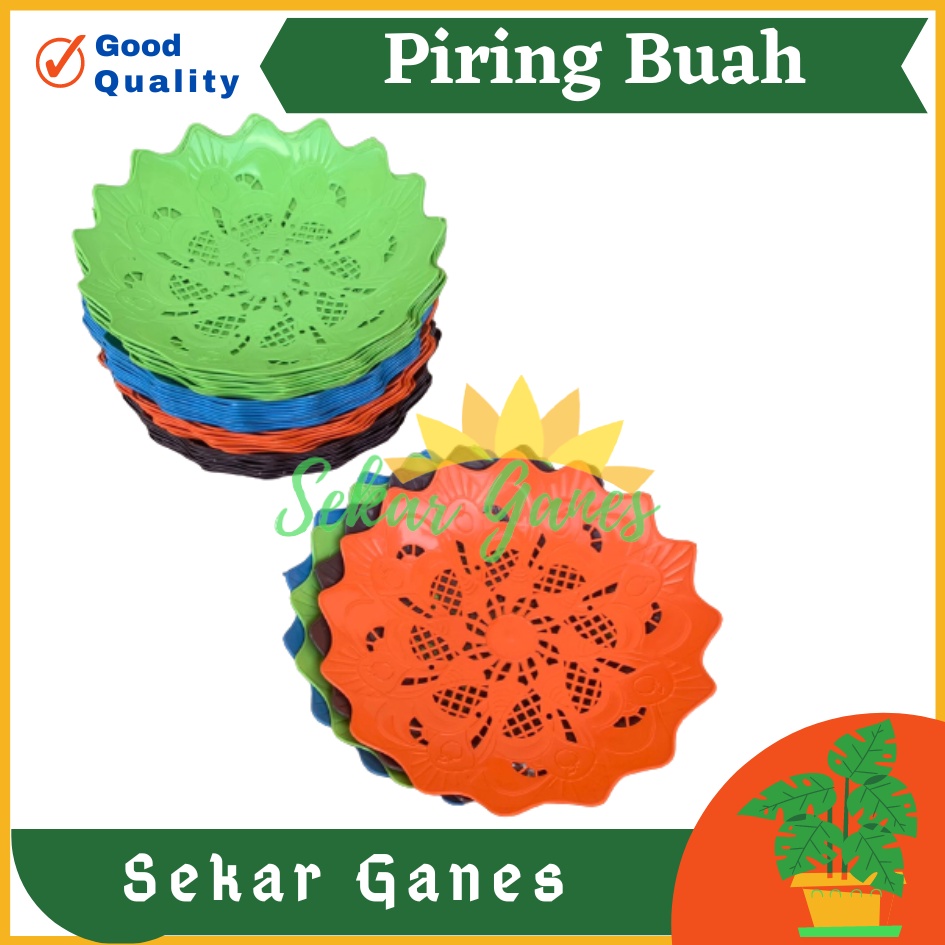 PROMO LUSINAN Piring Plastik Saji Buah Serbaguna Rotan Warna Warni Motif Bunga Murah Termurah Grosir Piring Buah Plastik Rotan Unik Lusinan Grosir Besar - 1 lusin / 12 pcs Piring Rotan Plastik Buah Termurah Bahan Bagus