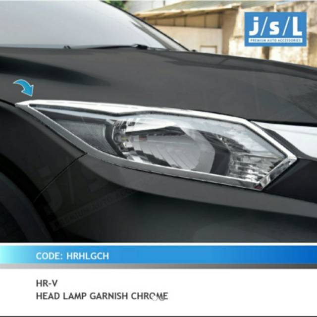 Garnish lampu depan HRV chrome/ head lamp garnish chrome jsl