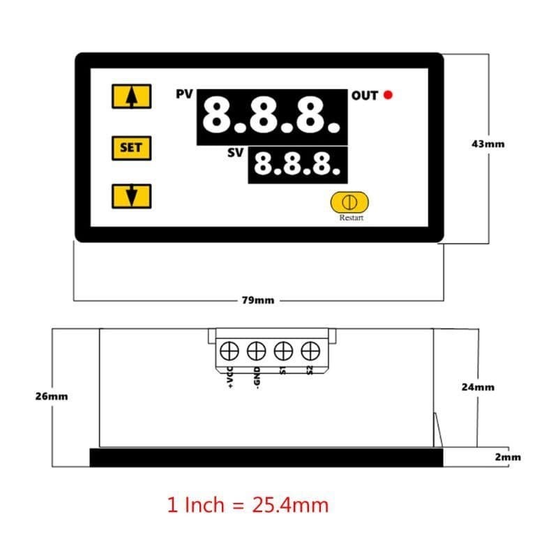 Thermostat Temperature Controller Alat Pengatur Suhu 110V-220V AC Digital